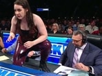 Screengrab of Nikki Cross' weird antics(Twitter)