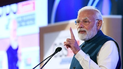 Prime Minister Narendra Modi addressed the Economic Times Global Business Summit at Hotel Taj Palace, in New Delhi on Friday. (ANI) Prime Minister Narendra Modi addressed the Economic Times Global Business Summit at Hotel Taj Palace, in New Delhi on Friday. (ANI)