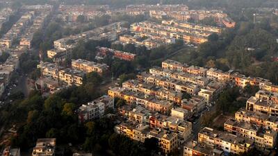 An aerial view of the Chandigarh tricity area. (HT Photo) An aerial view of the Chandigarh tricity area. (HT Photo)