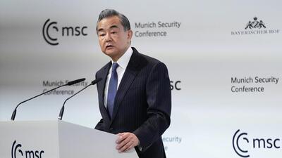 China's Director of the Office of the Central Foreign Affairs Commission Wang Yi speaks at the Munich Security Conference in Munich. (AP) China's Director of the Office of the Central Foreign Affairs Commission Wang Yi speaks at the Munich Security Conference in Munich. (AP)