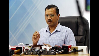 Delhi chief minister Arvind Kejriwal at a press conference. (HT Photo) Delhi chief minister Arvind Kejriwal at a press conference. (HT Photo)