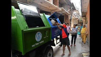 It has been over three years since Chandigarh MC mandated segregation of waste at source. But, as per MC officials, the percentage of segregated waste is currently hovering around 65% to 70%. (HT File Photo)
