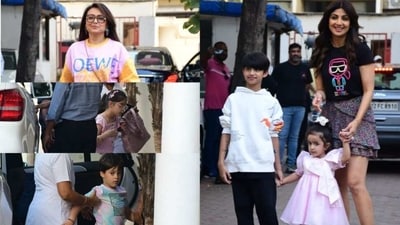 Rani Mukerji, Yash and Roohi attended Shilpa Shetty's daughter's birthday party. Rani Mukerji, Yash and Roohi attended Shilpa Shetty's daughter's birthday party.
