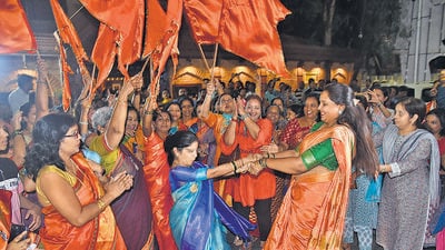 Thane, India - February 17, 2023: CM Eknath Shinde's son MP Shrikant Shinde with Balasahebanchi Shiv Sena (BSS) party workers celebrates and expresses his happiness after the ECI verdict in favour of Eknath Shinde over "Shiv Sena" name and "Bow and Arrow" symbol, at party office, Anand Ashram, in Thane, India, on Friday, February 17, 2023. (Praful Gangurde/HT Photo) (HT PHOTO) Thane, India - February 17, 2023: CM Eknath Shinde's son MP Shrikant Shinde with Balasahebanchi Shiv Sena (BSS) party workers celebrates and expresses his happiness after the ECI verdict in favour of Eknath Shinde over "Shiv Sena" name and "Bow and Arrow" symbol, at party office, Anand Ashram, in Thane, India, on Friday, February 17, 2023. (Praful Gangurde/HT Photo) (HT PHOTO)