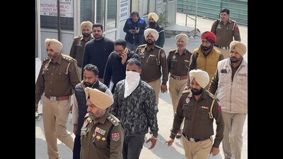 The DGP said Pindu, a resident of Bhura Kona village in Khemkaran, is the close associate of Canada-based terrorist Lakhbir Singh alias Landa. (HT Photo) The DGP said Pindu, a resident of Bhura Kona village in Khemkaran, is the close associate of Canada-based terrorist Lakhbir Singh alias Landa. (HT Photo)