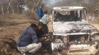 The charred bodies of two Muslim men were found inside a vehicle in Haryana’s Bhiwani district on Thursday. (ANI File Photo) The charred bodies of two Muslim men were found inside a vehicle in Haryana’s Bhiwani district on Thursday. (ANI File Photo)