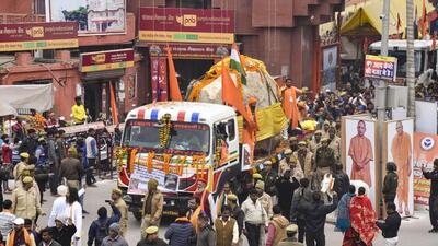 Two rocks were brought from Nepal in early February and taken to Ayodhya. (FILE PHOTO) Two rocks were brought from Nepal in early February and taken to Ayodhya. (FILE PHOTO)