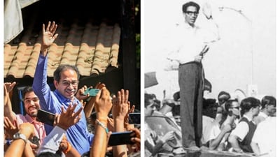 Uddhav Thackeray on Saturday addressed his supporters outside his residence Matoshree from a car with a sunroof. Uddhav Thackeray on Saturday addressed his supporters outside his residence Matoshree from a car with a sunroof.