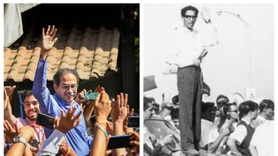 Uddhav Thackeray on Saturday addressed his supporters outside his residence Matoshree from a car with a sunroof. Uddhav Thackeray on Saturday addressed his supporters outside his residence Matoshree from a car with a sunroof.