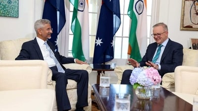 External affairs minister S Jaishankar with Australia PM Anthony Albanese.