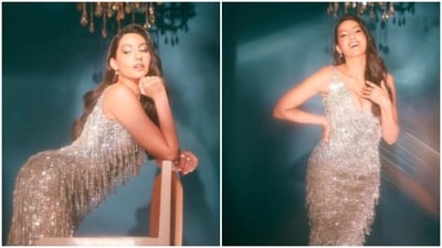 Nora Fatehi is an absolute fashionista. The actor keeps slaying fashion goals for her fans on a regular basis. From acing casual looks in sequined gowns to showing us how to dress larger than life in stunning ensembles, Nora’s sartorial sense of fashion is loved and adored by her fans. The actor, a day back, shared a slew of pictures of herself from one of her recent fashion photoshoots and made her fans drool. (Instagram/@norafatehi) Nora Fatehi is an absolute fashionista. The actor keeps slaying fashion goals for her fans on a regular basis. From acing casual looks in sequined gowns to showing us how to dress larger than life in stunning ensembles, Nora’s sartorial sense of fashion is loved and adored by her fans. The actor, a day back, shared a slew of pictures of herself from one of her recent fashion photoshoots and made her fans drool. (Instagram/@norafatehi)