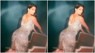 Nora played muse to fashion designer house Falguni Shane Peacock and picked a stunning dress from the shelves of the designer house. (Instagram/@norafatehi) Nora played muse to fashion designer house Falguni Shane Peacock and picked a stunning dress from the shelves of the designer house. (Instagram/@norafatehi)