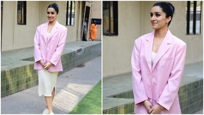 Shraddha Kapoor is epitome of elegance in a pastel pink and white formal attire (HT Photos/Varinder Chawla) Shraddha Kapoor is epitome of elegance in a pastel pink and white formal attire (HT Photos/Varinder Chawla)