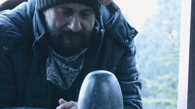 Vivek Agnihotri shared a photo with a Shivling on Maha Shivratri. Vivek Agnihotri shared a photo with a Shivling on Maha Shivratri.