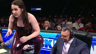 Screengrab of Nikki Cross' weird antics (Twitter) Screengrab of Nikki Cross' weird antics (Twitter)