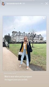 Laura Anderson shares pictures via Instagram Stories. Laura Anderson shares pictures via Instagram Stories.