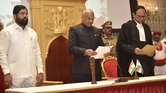 Ramesh Bais takes oath as Maharashtra Governor. (ANI)