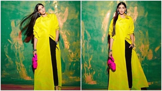 Sonam Kapoor lits up Instagram in neon yellow shrug. Anand Ahuja says, ‘Insane’ (Instagram/@sonamkapoor)