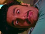 Ranveer Singh in a still from Cirkus. He has given such over-the-top expressions throughout.