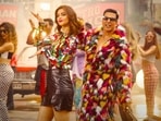 Akshay Kumar and Diana Penty in a still from the song Kudi Chamkeeli from the upcoming film Selfiee.