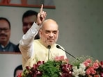 Union home minister Amit Shah addresses at the release of the Marathi translated book of 'Modi@20', in Pune on Saturday. (ANI) Union home minister Amit Shah addresses at the release of the Marathi translated book of 'Modi@20', in Pune on Saturday. (ANI)