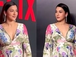 Gauahar Khan poses at the Netflix party in Mumbai.