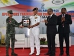 Indian Navy chief R Hari Kumar during a valedictory ceremony.