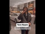 Vish singing Salman Khan’s Tere Naam in London’s Southall. Vish singing Salman Khan’s Tere Naam in London’s Southall.