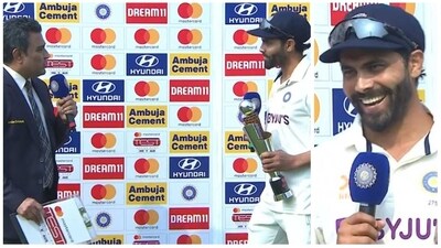 Ravindra Jadeja was praised by former Indian cricketer Sanjay Manjrekar in the post-match presentation (BCCI) Ravindra Jadeja was praised by former Indian cricketer Sanjay Manjrekar in the post-match presentation (BCCI)