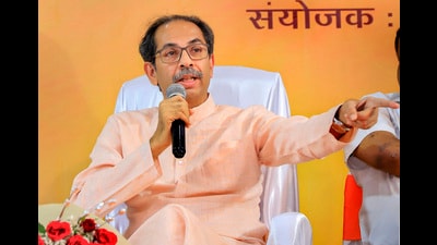 Former Maharashtra chief minister Uddhav Thackeray interacts with the North Indian community, at Andheri in Mumbai on Sunday. (PTI) Former Maharashtra chief minister Uddhav Thackeray interacts with the North Indian community, at Andheri in Mumbai on Sunday. (PTI)