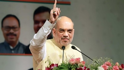 Union home minister Amit Shah addresses at the release of the Marathi translated book of 'Modi@20', in Pune on Saturday. (ANI) Union home minister Amit Shah addresses at the release of the Marathi translated book of 'Modi@20', in Pune on Saturday. (ANI)