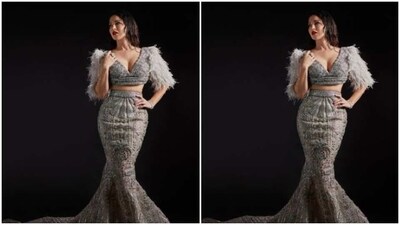 Sunny played muse to fashion designer house Bora Honey’s and picked a gorgeous silver co-ord set from the shelves of the designer house. (Instagram/@sunnyleone) Sunny played muse to fashion designer house Bora Honey’s and picked a gorgeous silver co-ord set from the shelves of the designer house. (Instagram/@sunnyleone)