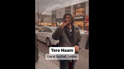 Vish singing Salman Khan’s Tere Naam in London’s Southall. (Instagram/@vish.music) Vish singing Salman Khan’s Tere Naam in London’s Southall. (Instagram/@vish.music)