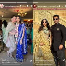 Kareena and Riddhima posted photos. Kareena and Riddhima posted photos.