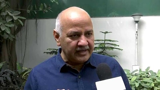Delhi deputy chief minister Manish Sisodia speaks to the media on being summoned by the Central Bureau of Investigation in the Delhi excise policy case in New Delhi on Sunday. (ANI)