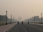 An early morning view of Kartavyapath, near India Gate. An early morning view of Kartavyapath, near India Gate.
