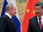 Russian President Vladimir Putin with Chinese President Xi Jinping in Beijing, China February 4, 2022.