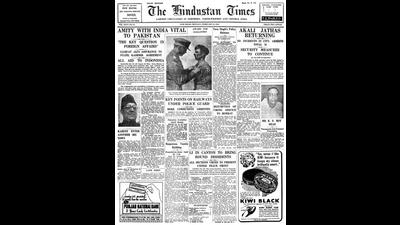 HT This Day: February 21, 1949 -- Amity with India vital to Pakistan HT This Day: February 21, 1949 -- Amity with India vital to Pakistan