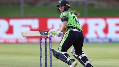 Laura Delany (17*) and Gaby Lewis (32*) built a strong partnership and took Ireland to 54/2 in 8.2 overs, before rain stopped play. (Ireland Women’s Cricket Twitte) Laura Delany (17*) and Gaby Lewis (32*) built a strong partnership and took Ireland to 54/2 in 8.2 overs, before rain stopped play. (Ireland Women’s Cricket Twitte)