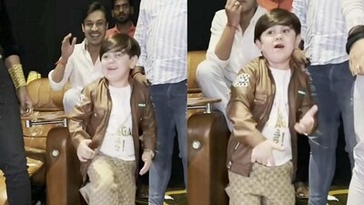 Abdu Rozik dancing to Shah Rukh Khan's Pathaan song in Mumbai. Abdu Rozik dancing to Shah Rukh Khan's Pathaan song in Mumbai.