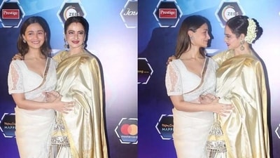 Both actors were honoured at the Dadasaheb Phalke International Film Festival in Mumbai on Monday. Both actors were honoured at the Dadasaheb Phalke International Film Festival in Mumbai on Monday.