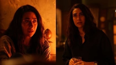 Karisma Kapoor plays police officer Rita Brown in the upcoming webs series. Karisma Kapoor plays police officer Rita Brown in the upcoming webs series.