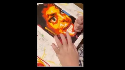 Micheal Jackson's portrait drawn by 14-year-old artist with autism. (Instagram/@williegomez)