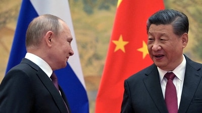 Russian President Vladimir Putin with Chinese President Xi Jinping in Beijing, China February 4, 2022. (REUTERS File)