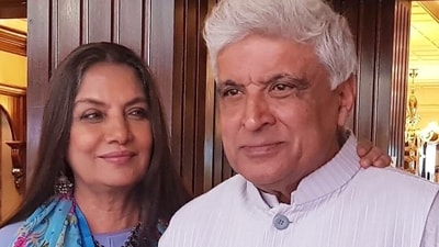 Shabana Azmi with Javed Akhtar in a file photo. Shabana Azmi with Javed Akhtar in a file photo.
