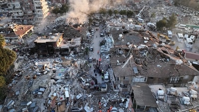 A view shows the aftermath of the deadly earthquake in Hatay, Turkey, February 9, 2023. (Reuters)