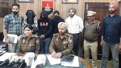 The accused in the custody of Mohali police. (HT Photo) The accused in the custody of Mohali police. (HT Photo)