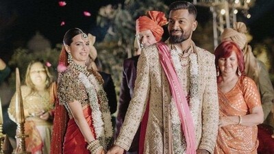 Hardik Pandya and Natasa Stankovic had married in a low key ceremony during Covid lockdown and therefore decided to renew their vows as per Hindu and Christian rituals in Udaipur this year. Hardik Pandya and Natasa Stankovic had married in a low key ceremony during Covid lockdown and therefore decided to renew their vows as per Hindu and Christian rituals in Udaipur this year. 