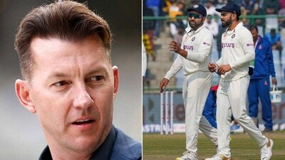 Brett Lee; India captain Rohit Sharma with Virat Kohli Brett Lee; India captain Rohit Sharma with Virat Kohli