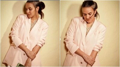 Neha Dhupia is an absolute fashionista. The actor keeps slaying fashion goals like a pro with snippets from her fashion diaries on her Instagram profile on a regular basis. Neha, a day back, shared a string of pictures of herself looking like the ultimate boss lady in a stunning formal ensemble. Check out her pictures here. (Instagram/@nehadhupia) Neha Dhupia is an absolute fashionista. The actor keeps slaying fashion goals like a pro with snippets from her fashion diaries on her Instagram profile on a regular basis. Neha, a day back, shared a string of pictures of herself looking like the ultimate boss lady in a stunning formal ensemble. Check out her pictures here. (Instagram/@nehadhupia)